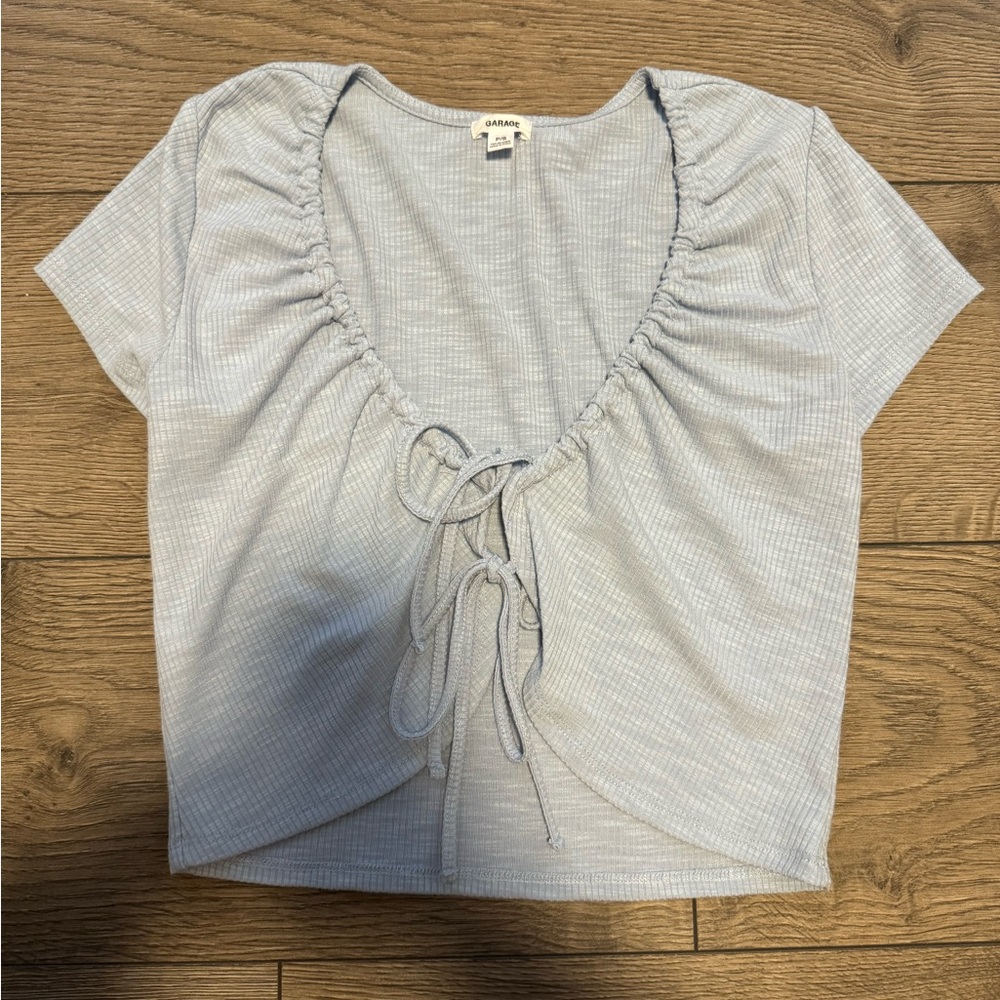 Garage Blue Tie Top